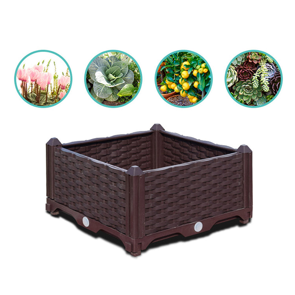 Raised Herb & Flower Planter | 40 cm, Dark Brown