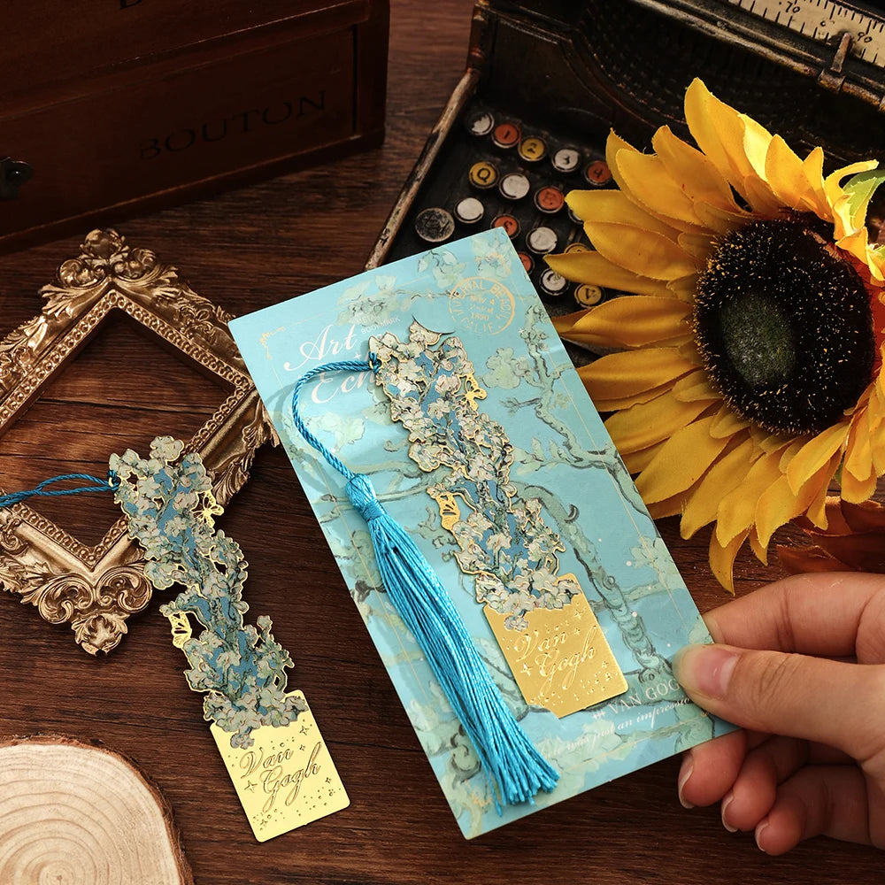 Artful Metal Bookmark with Tassel
