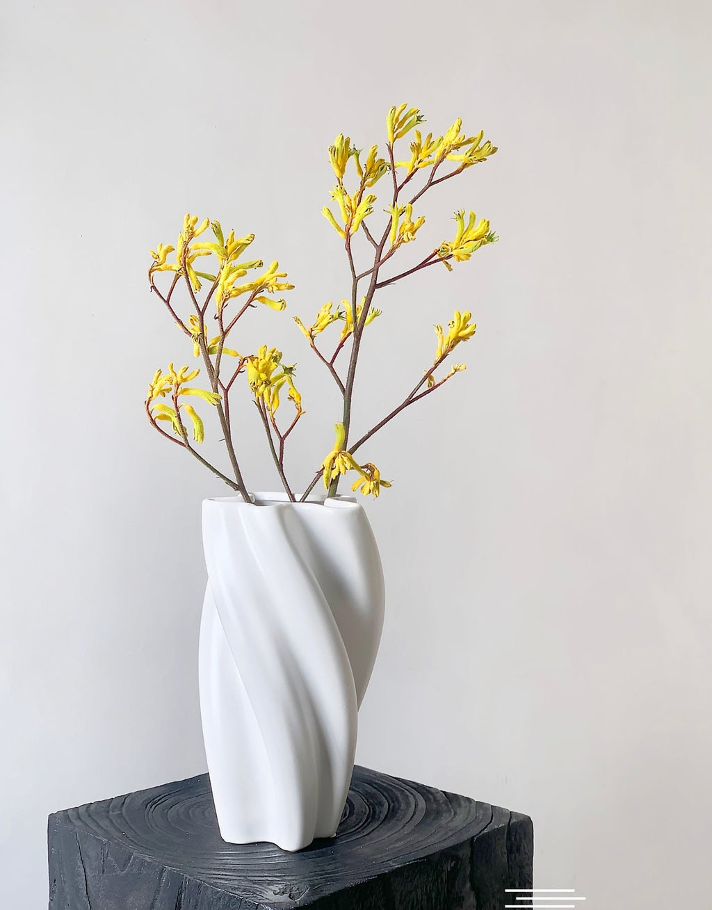 Sculptural White Ceramic Vase | 26 cm