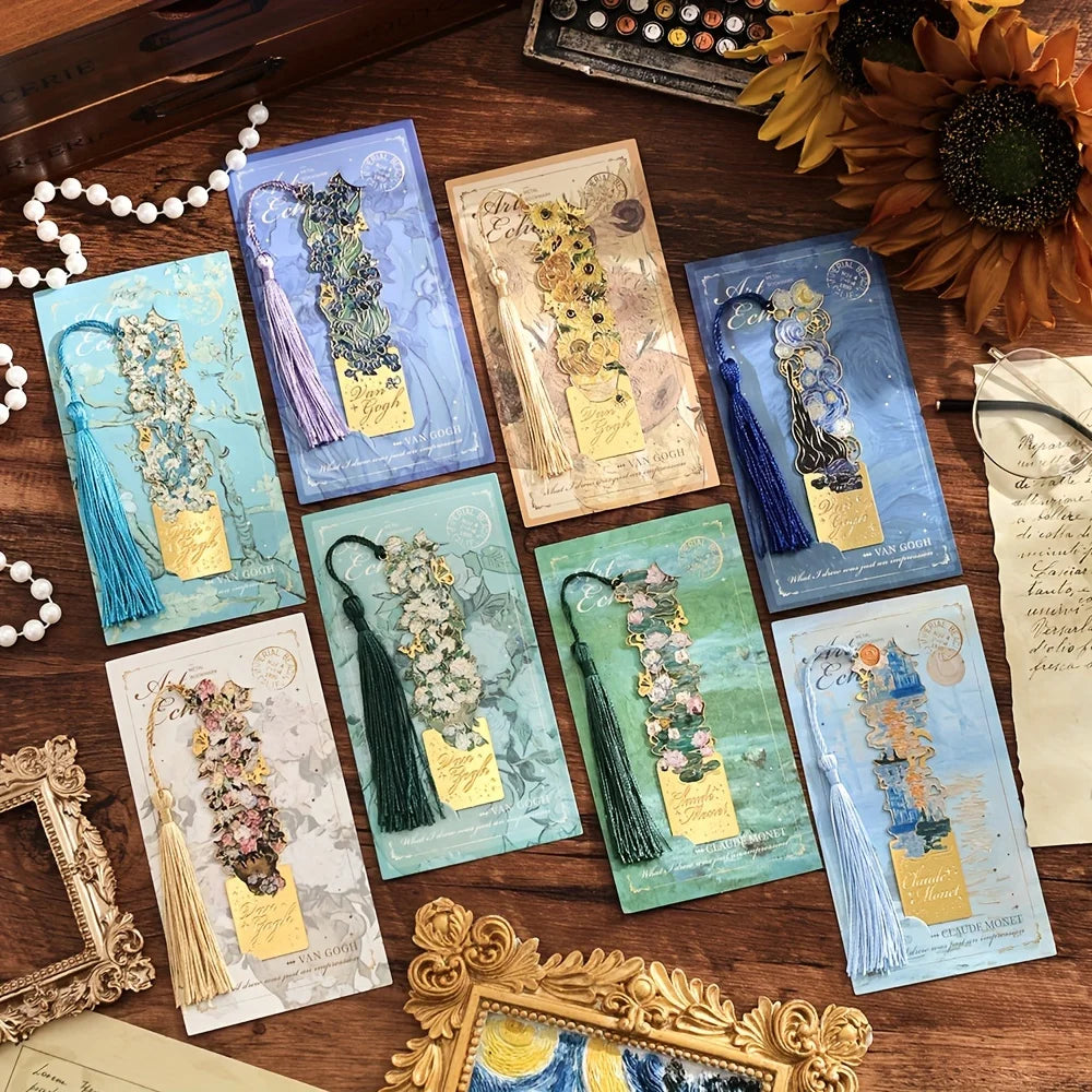 Artful Metal Bookmark with Tassel