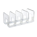 Clear Acrylic Desk Book Stand | Four Compartments