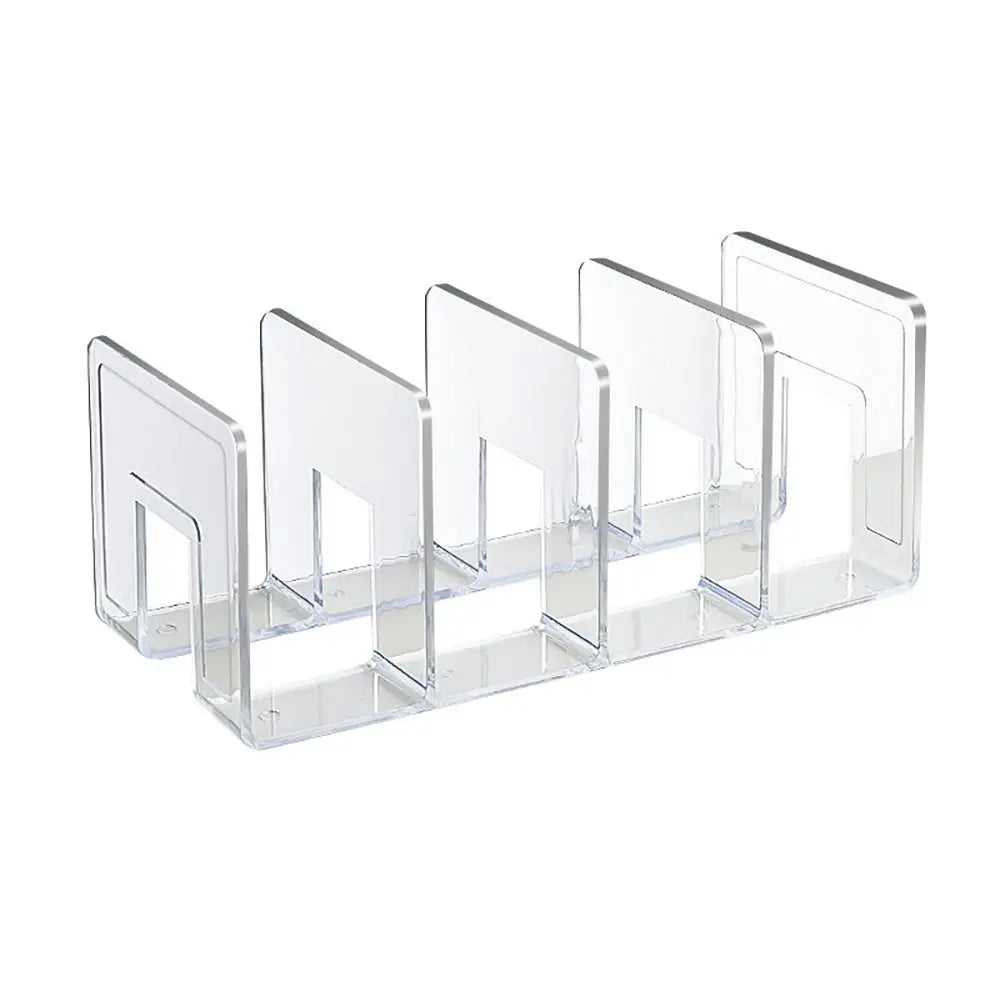 Clear Acrylic Desk Book Stand | Four Compartments