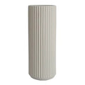 Ribbed Ceramic Vase-Beige-XXXL-5