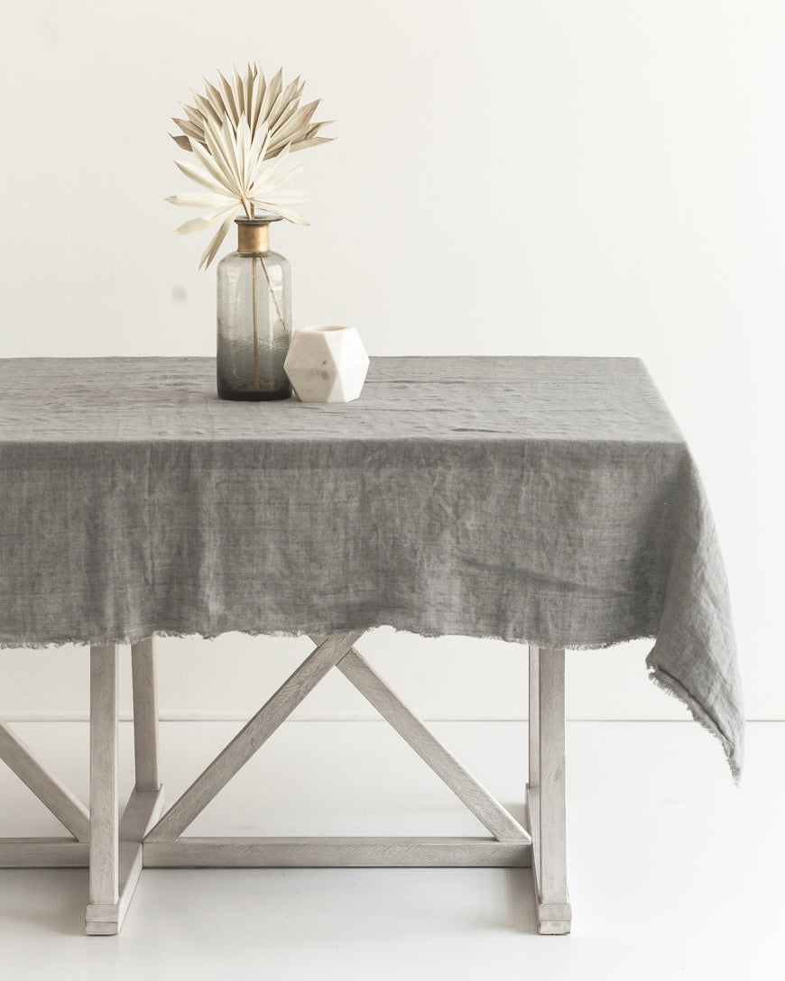 Stonewashed Linen Tablecloth | 213 × 152 cm