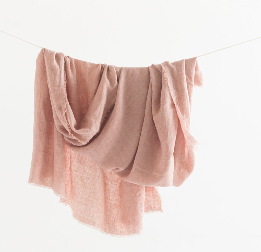 Stonewashed Linen Throw | 213 × 152 cm