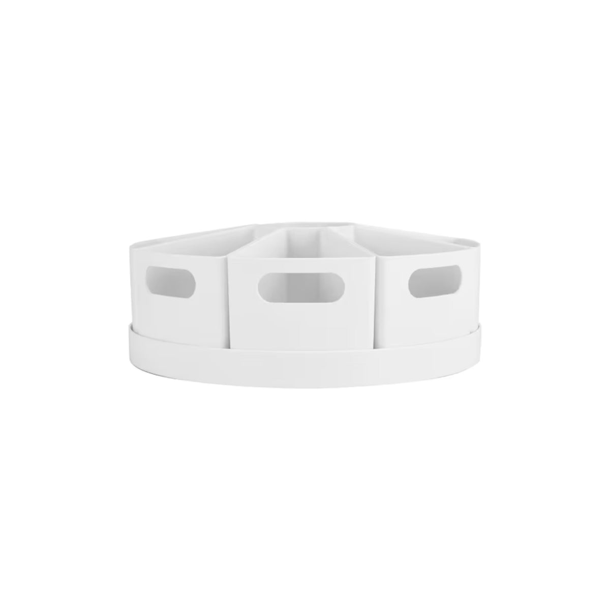 10-Piece Rotating Desk Organiser White