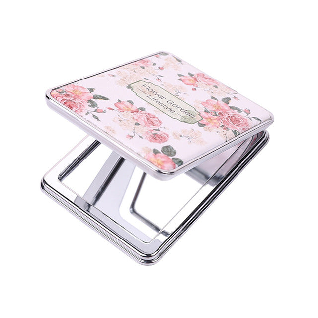 Folding PU Travel Mirror
