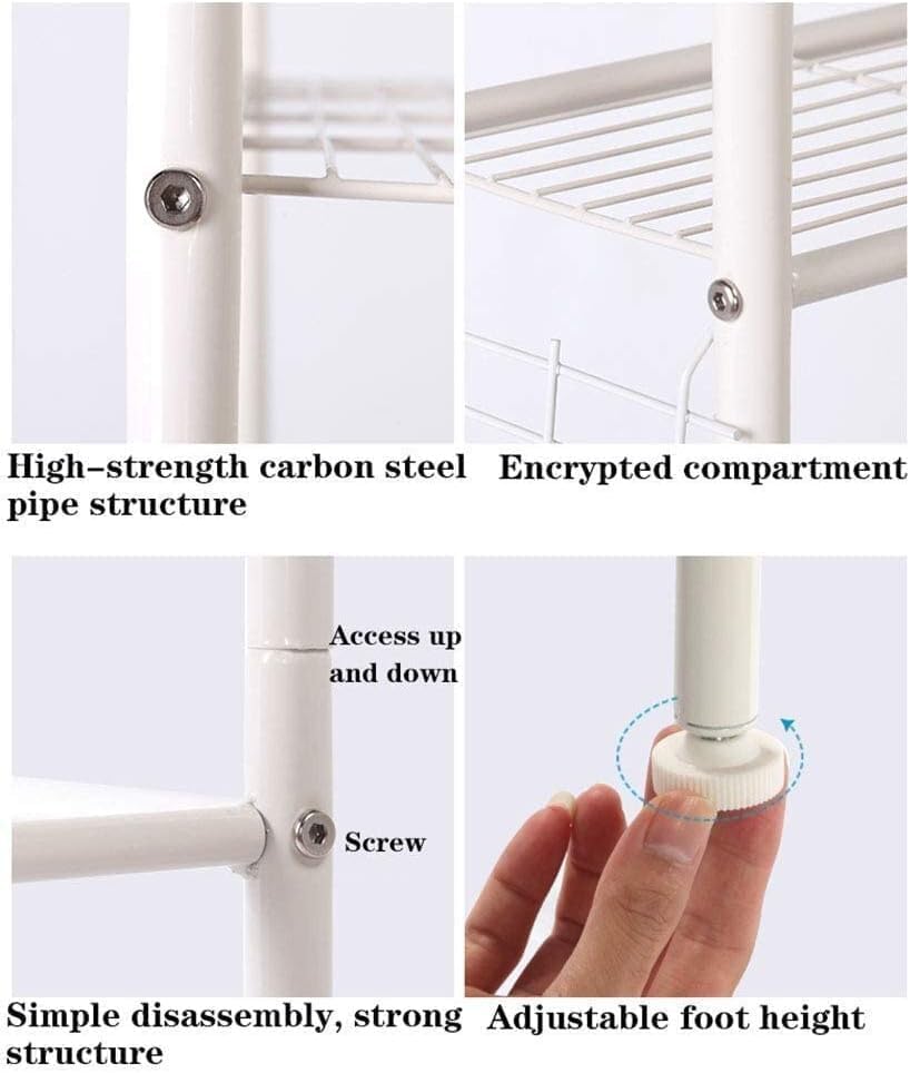3-Tier Over Toilet Storage Rack with Hooks and Paper Holder