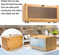 Bamboo Bread Box | Ribbed Window