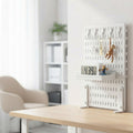Clamp-On Desk Pegboard | White