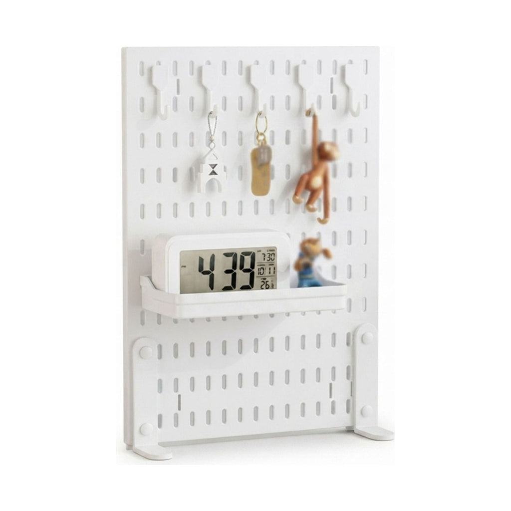Clamp-On Desk Pegboard | White