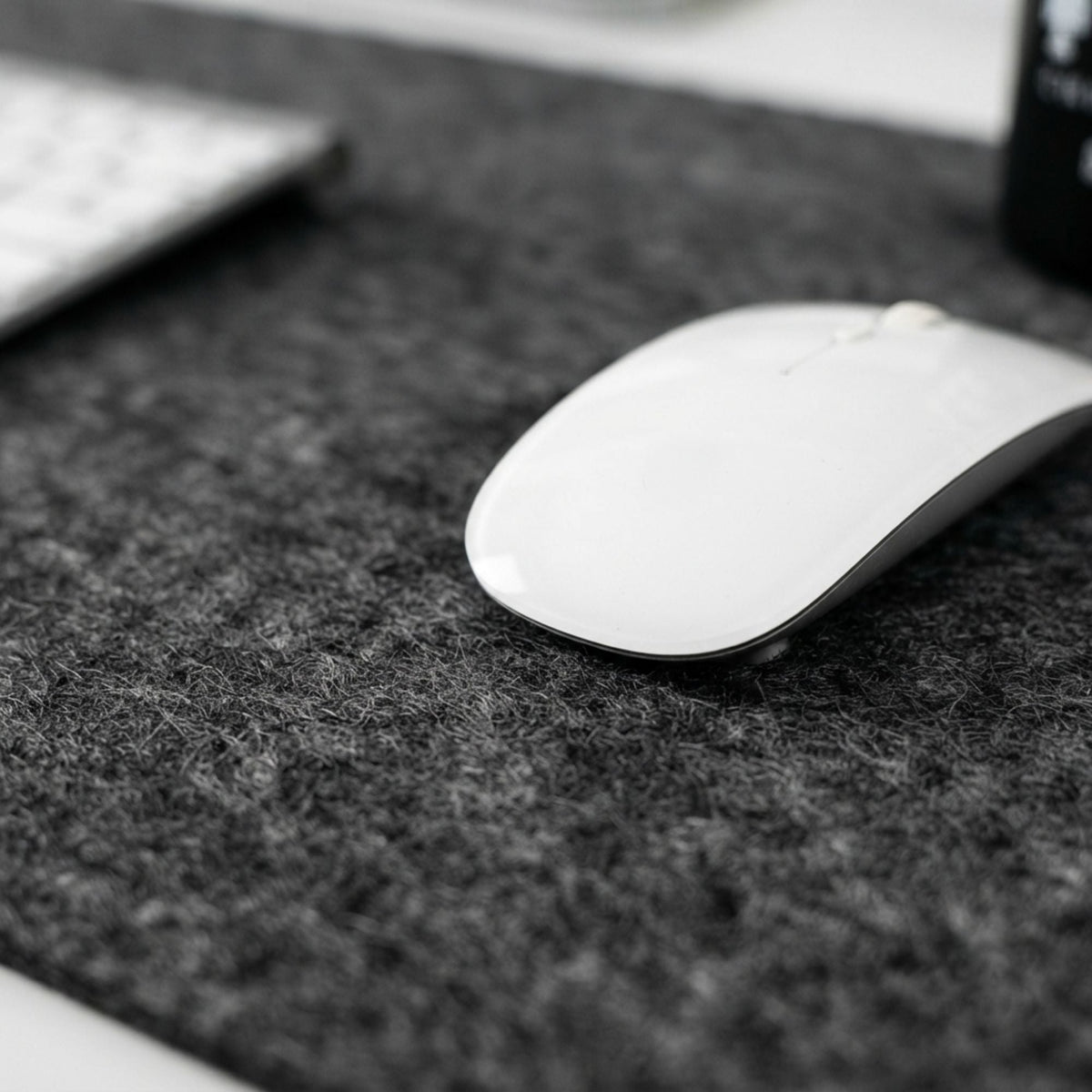 Charcoal Felt Desk Mat | 80 × 40 cm