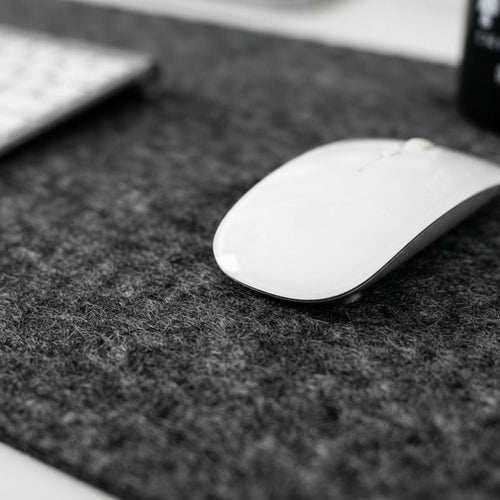 Charcoal Felt Desk Mat | 80 × 40 cm