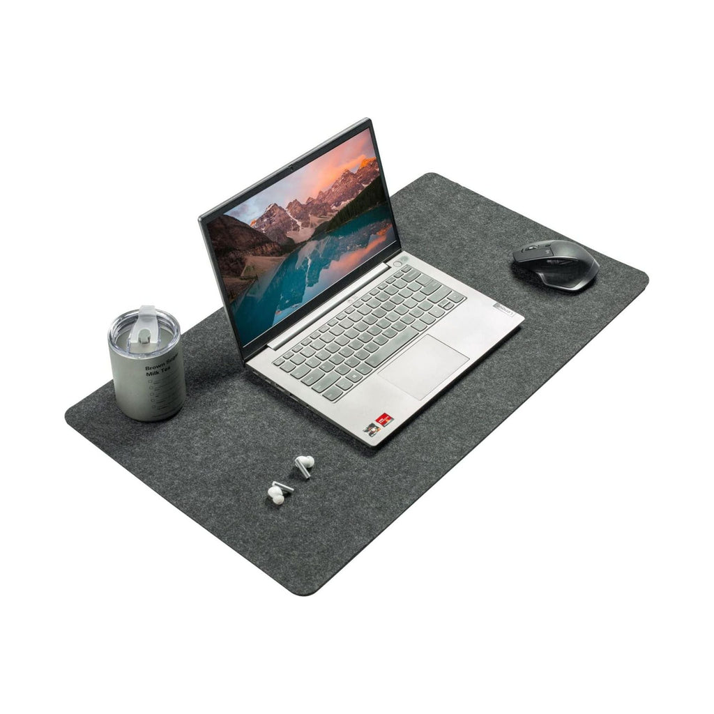 Charcoal Felt Desk Mat | 80 × 40 cm