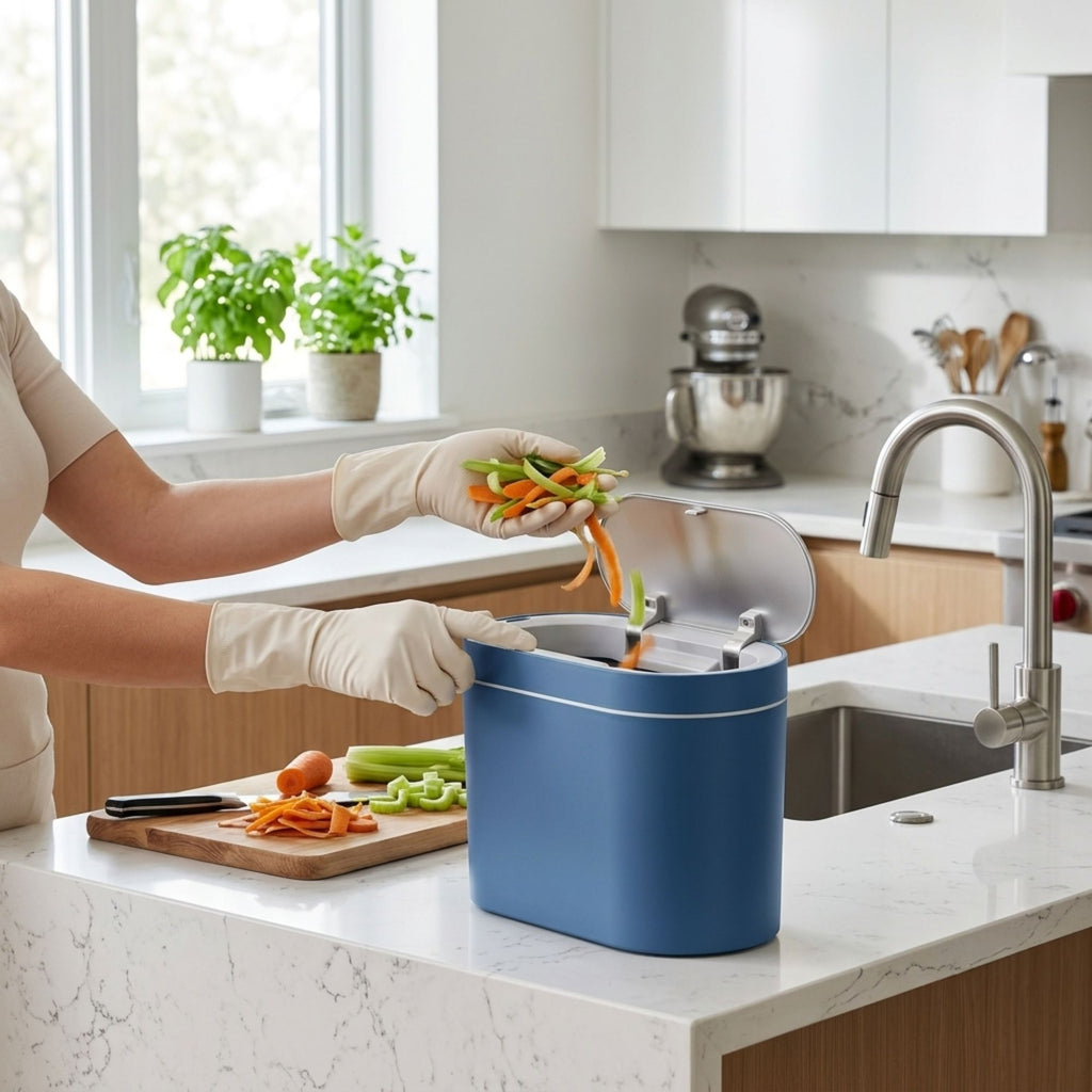 2-Pack Touchless Motion Sensor Trash Can - Blue