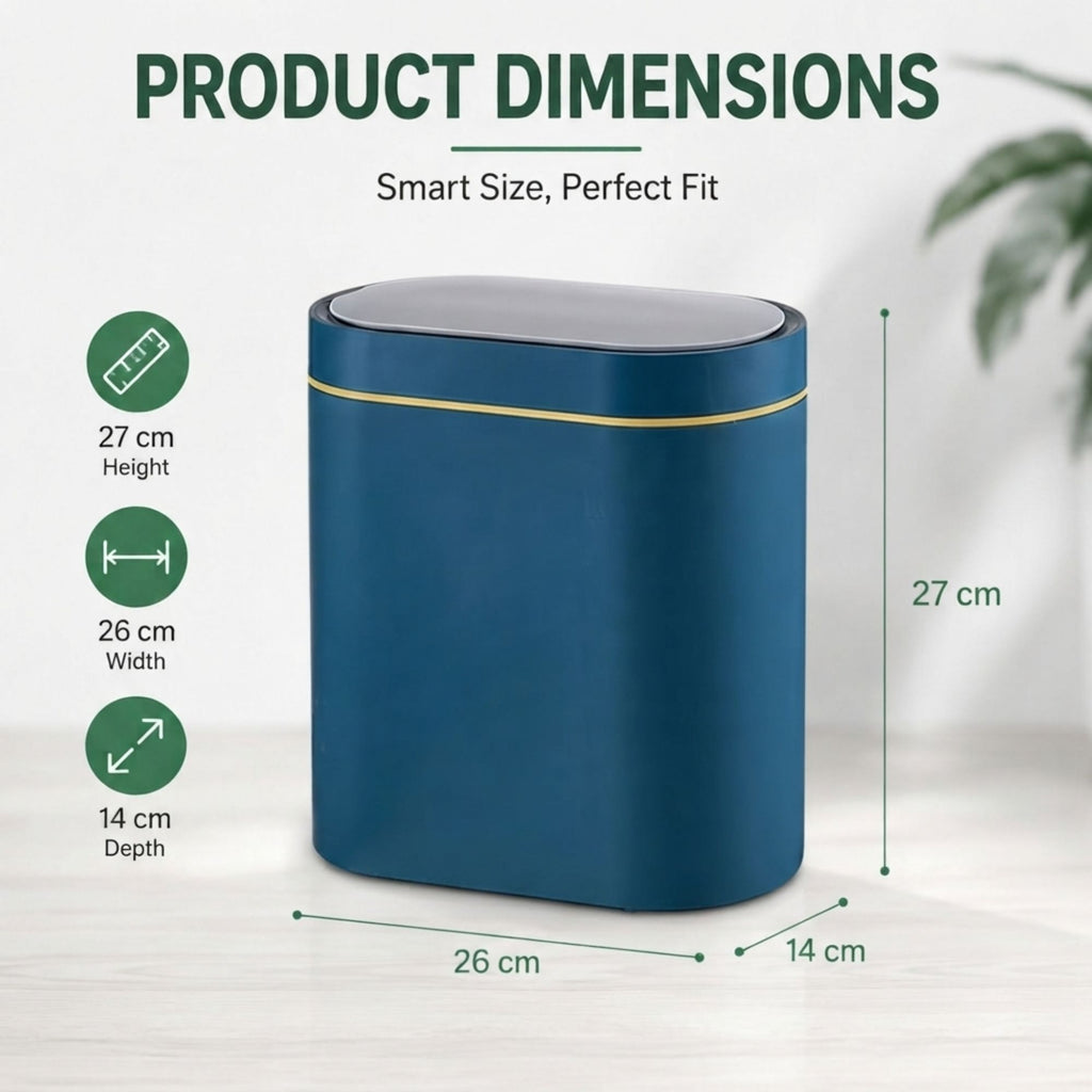 2-Pack Touchless Motion Sensor Trash Can - Blue