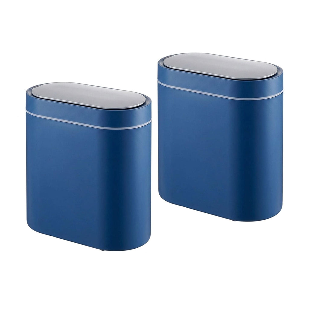 2-Pack Touchless Motion Sensor Trash Can - Blue