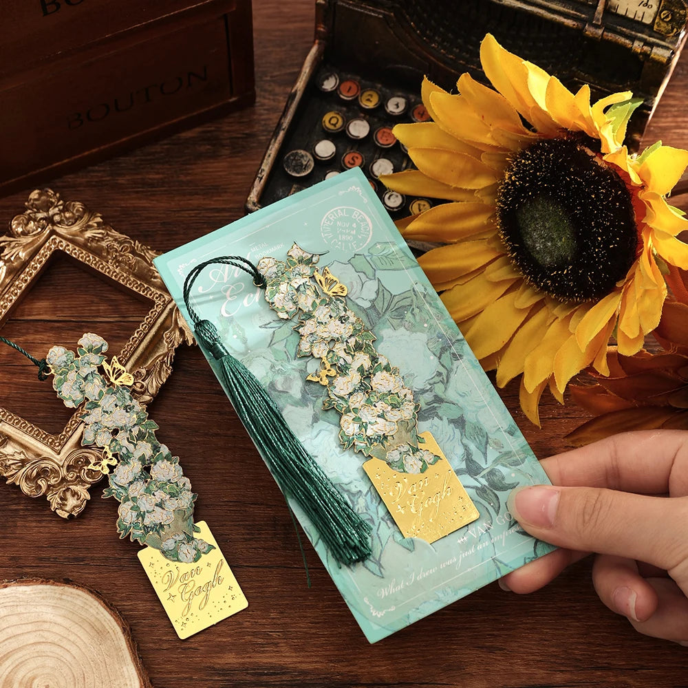 Artful Metal Bookmark with Tassel