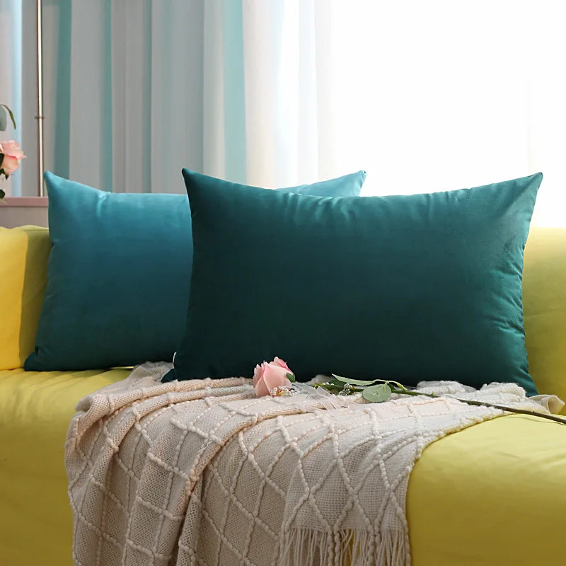 Classic Velvet Lumbar Cushion Cover
