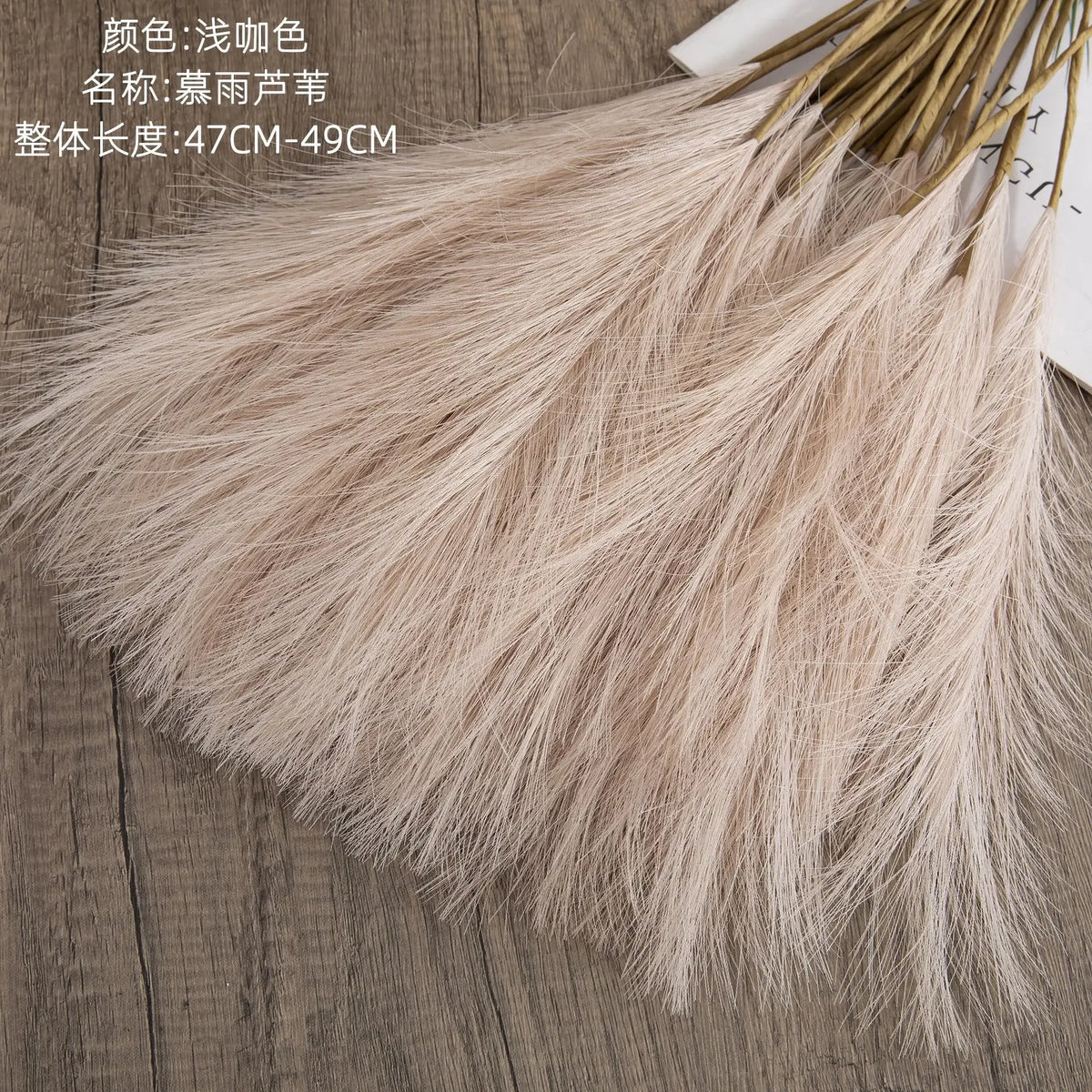 Soft Faux Pampas Stems