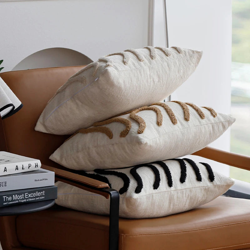 Geometric Chenille Cushion Cover