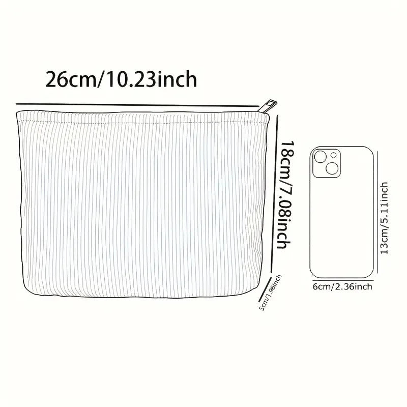 Citrus Corduroy Makeup Pouch