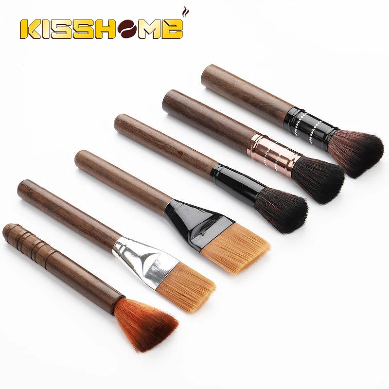 Timber-Handle Coffee Grinder Brush