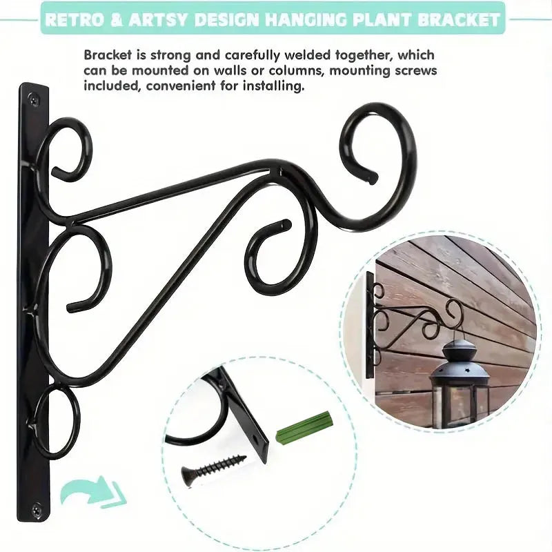 Black Hanging Planter Hooks