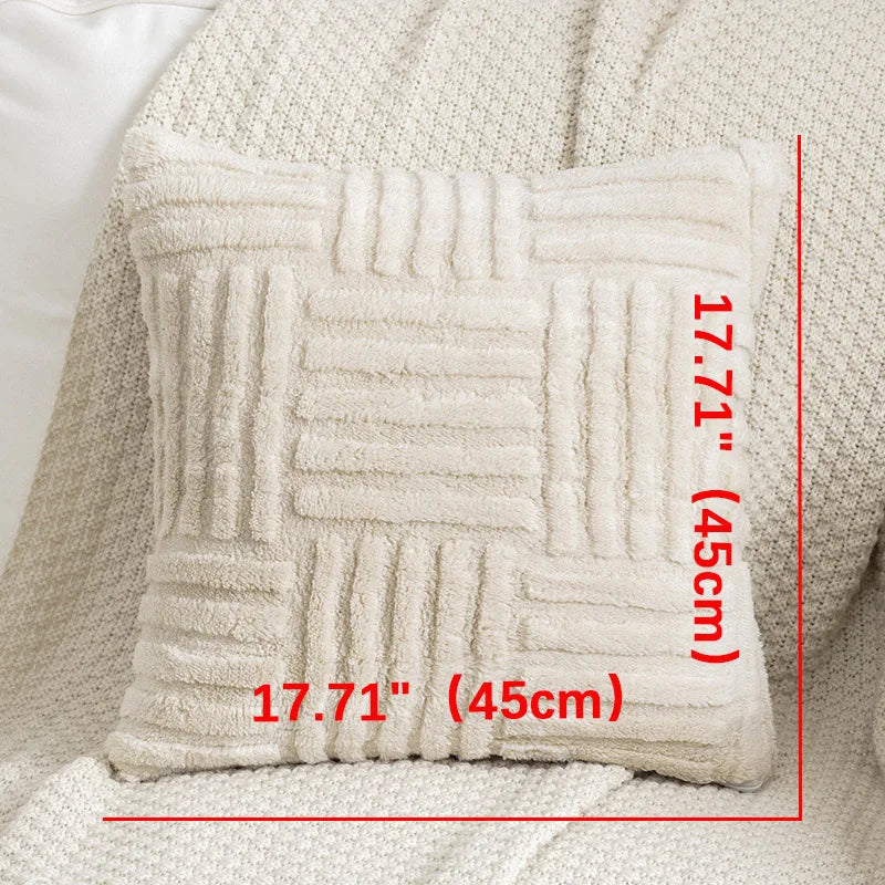Boho Woven-Texture Cushion Cover