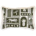 Naxos Eucalyptus Fringed Lumbar Cushion Cover | 35 × 50 cm