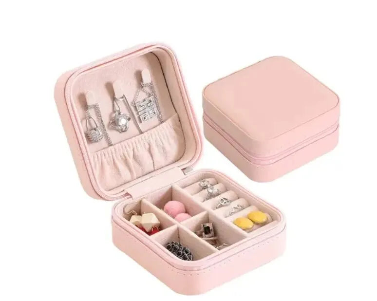 Velvet-Lined Travel Jewellery Case