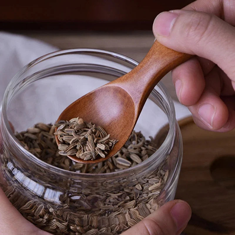 Mini Timber Condiment Spoons | Set of Four