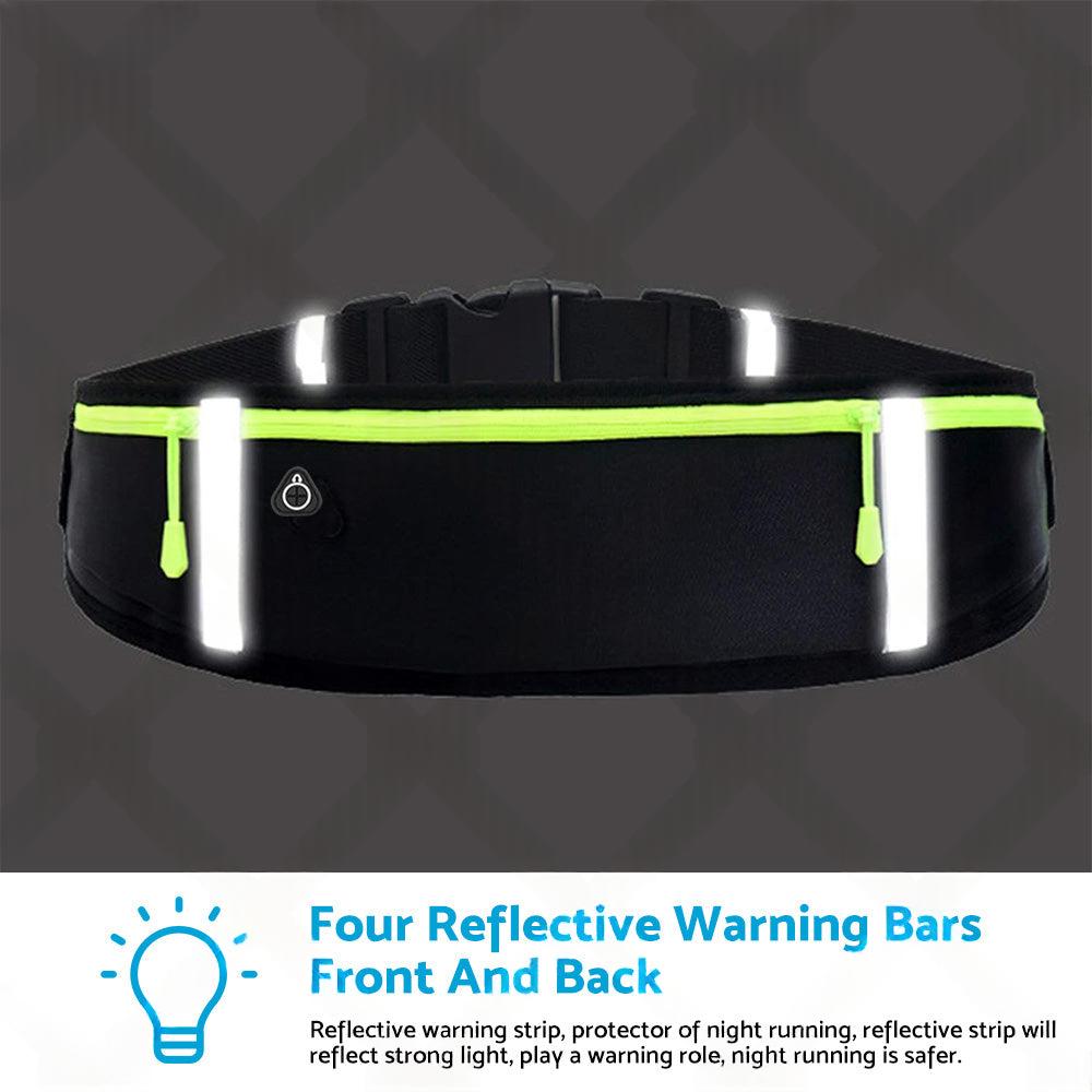 Reflective Running Belt | Phone & Key Pockets