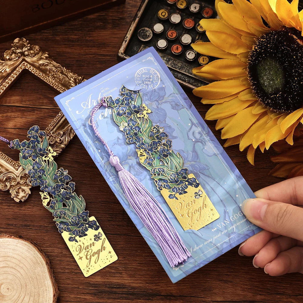 Artful Metal Bookmark with Tassel