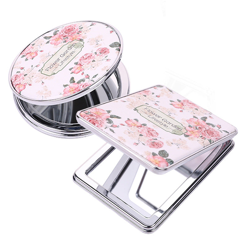 Folding PU Travel Mirror