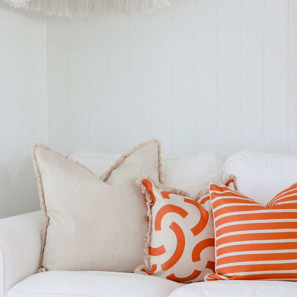 Muse Burnt Orange Fringed Cushion Cover | 45 × 45 cm