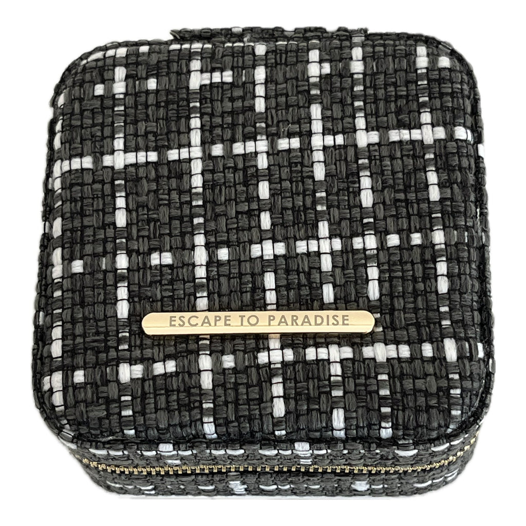 Tweed Travel Jewellery Case | Khaki