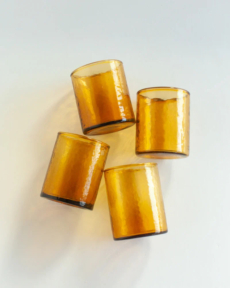 Hammered Recycled Glasses | Set of Four