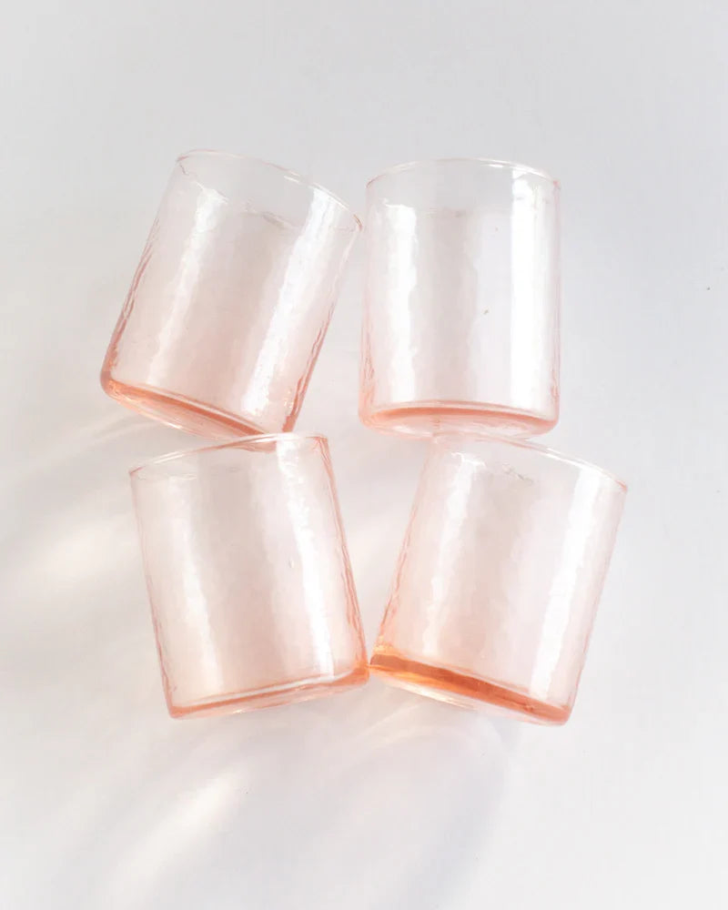 Hammered Recycled Glasses | Set of Four