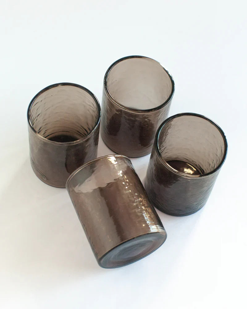 Hammered Recycled Glasses | Set of Four