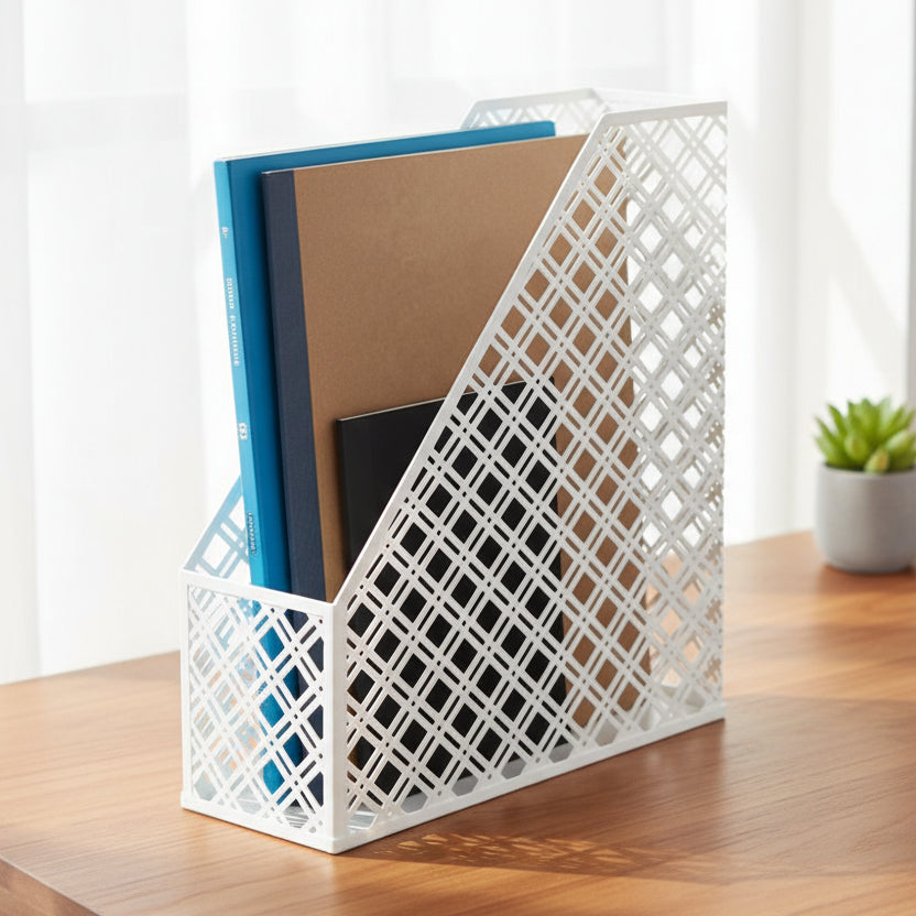 White Metal Magazine File | Open Weave
