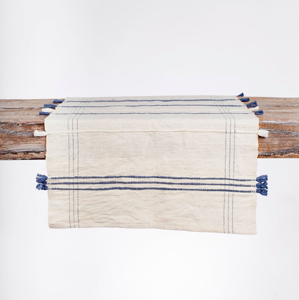 Ribbons Handwoven Cotton Table Runner | 183 × 36 cm