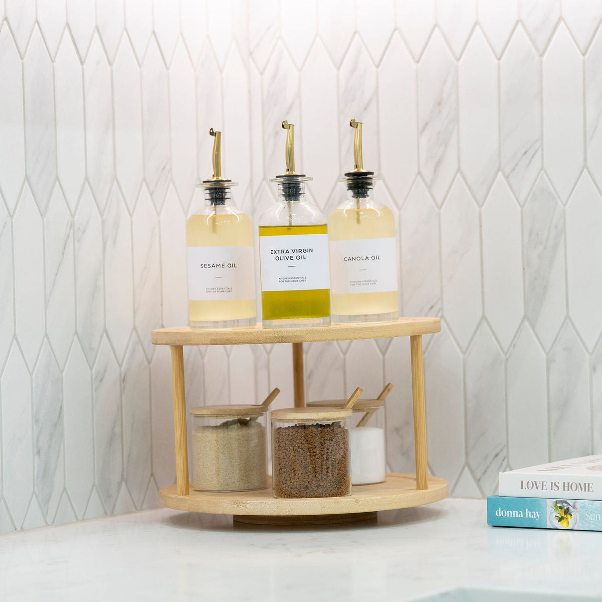 Two-Tier Bamboo Lazy Susan | 30 cm