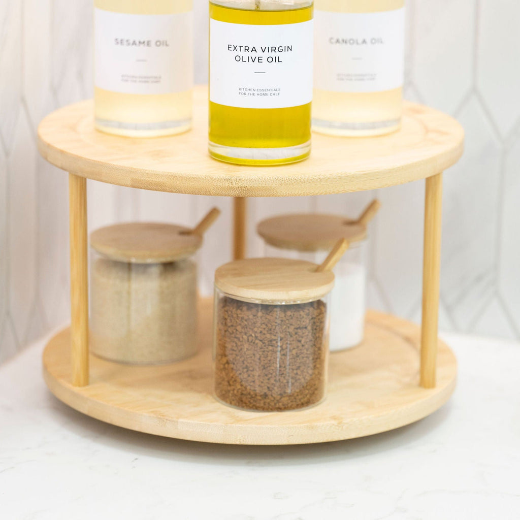 Two-Tier Bamboo Lazy Susan | 30 cm