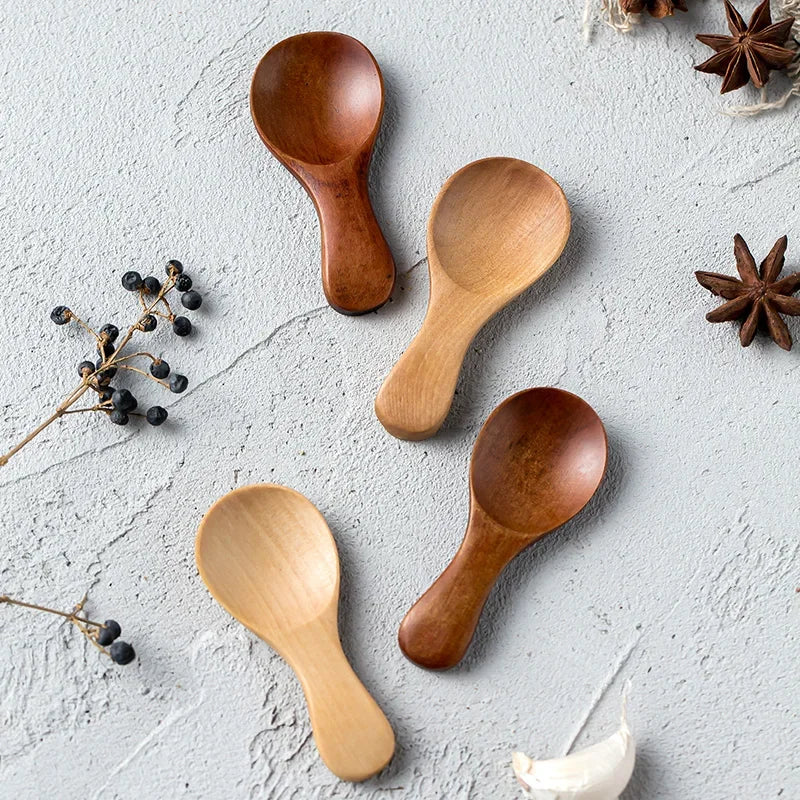 Mini Timber Condiment Spoons | Set of Four