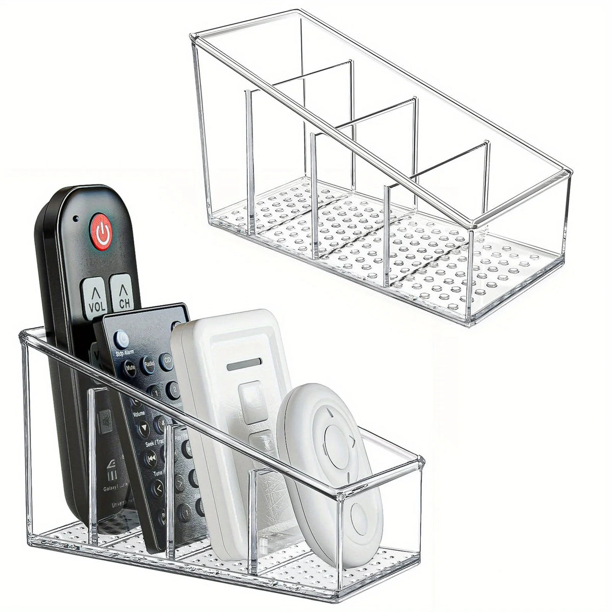 Clear Desktop Organiser — Four Compartments