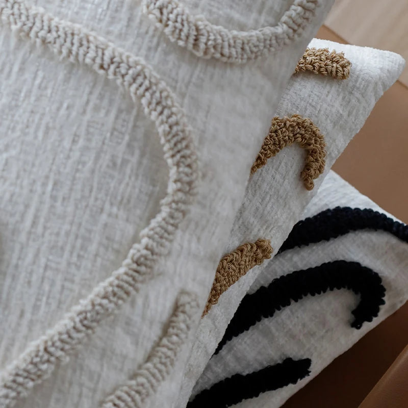 Geometric Chenille Cushion Cover