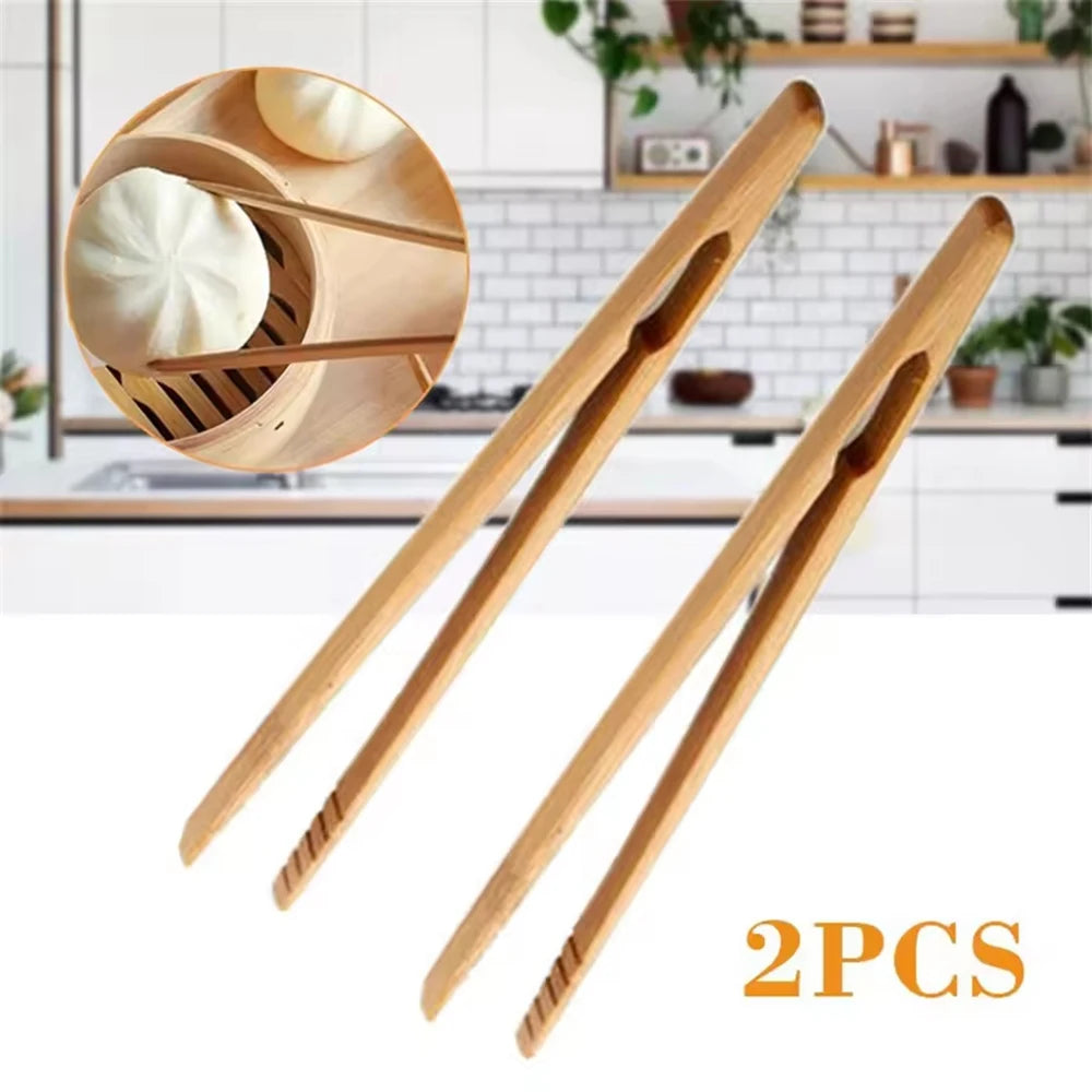 Bamboo Serving Tongs | Pair