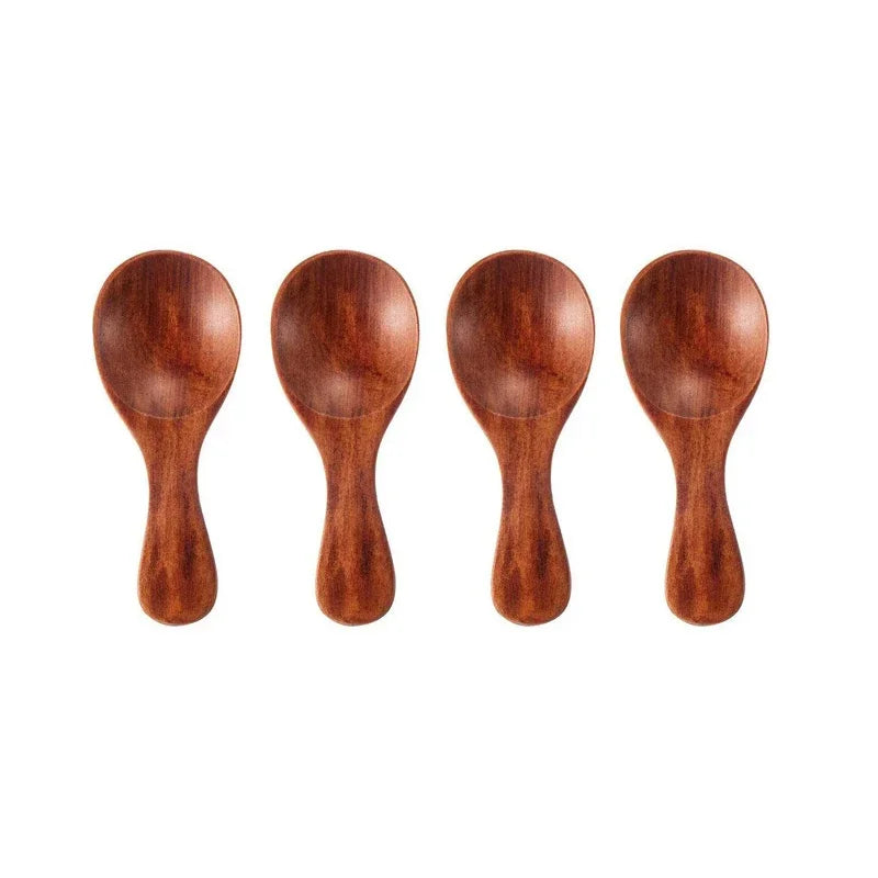 Mini Timber Condiment Spoons | Set of Four