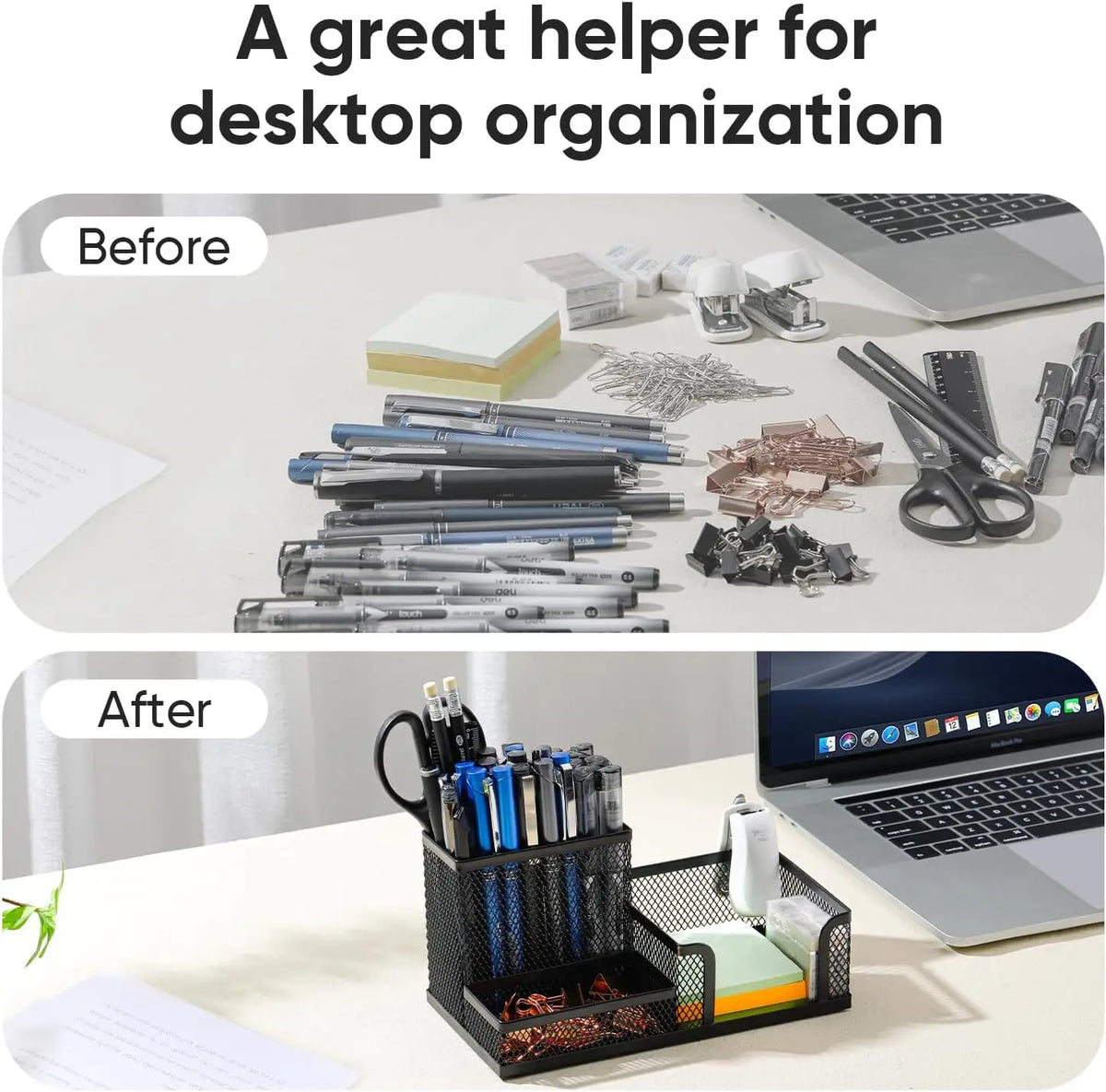 Black Mesh Desk Caddy